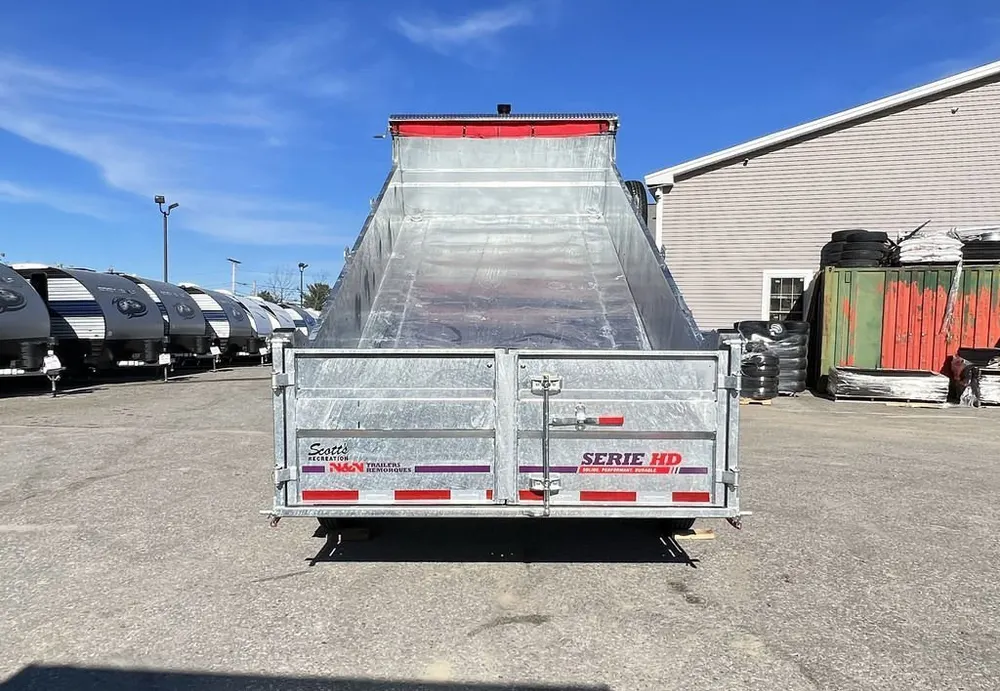 2024 N&N Trailers 7×14 14K Galvanized Hydraulic Dump w/Ramps, 2-Way Spreader Gate, Tarp Kit — view 10