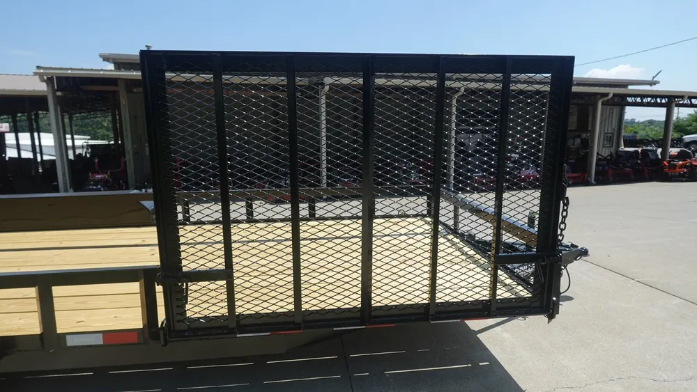 7×20 Powder Coated Straight Deck Utility Trailer with Side Gate (2) 3,500lb Axles — view 9