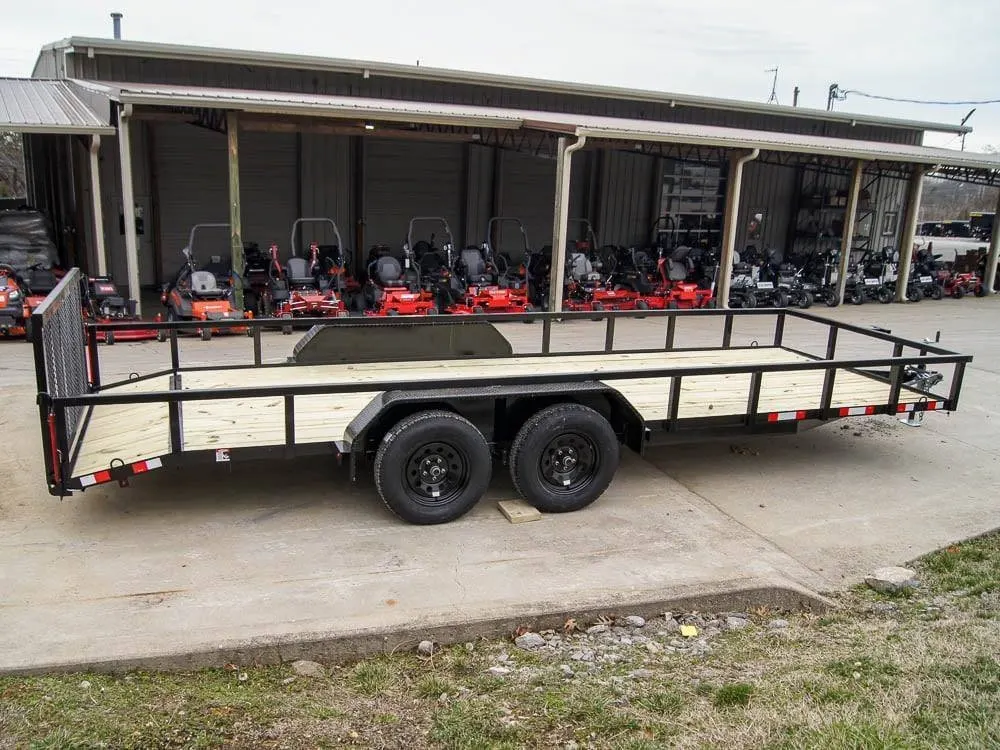 7×20 Tube Top Dovetail Utility Trailer (2) 3500lb Axles — view 7
