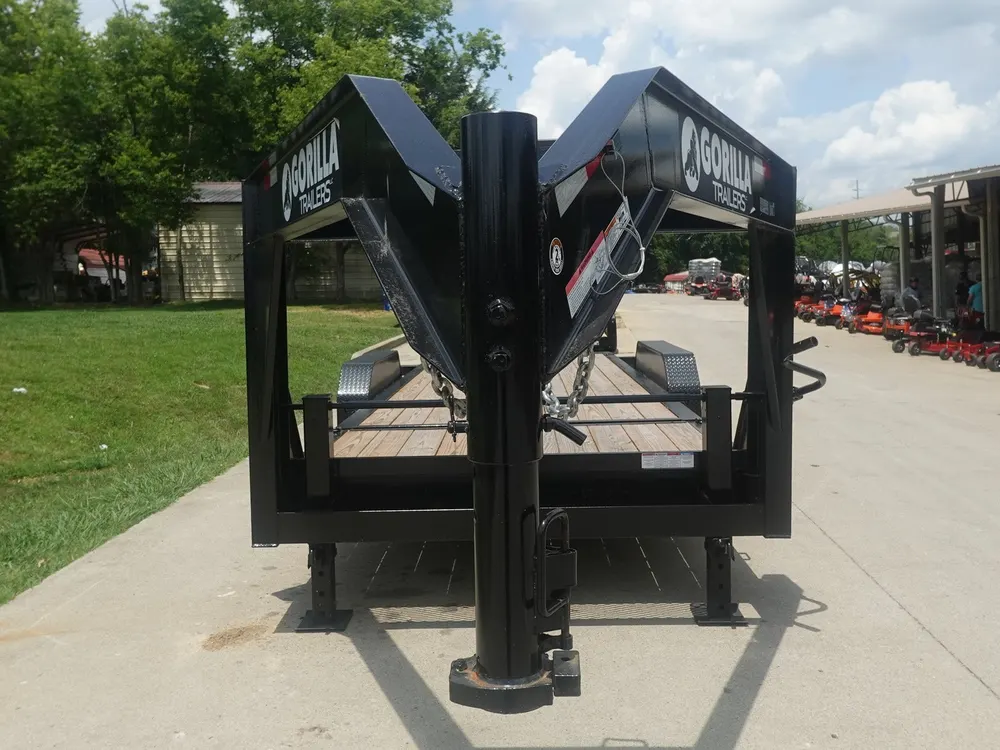 7×20 Gooseneck Tilt Car Hauler Trailer (2) 7K Drop Axles with Brakes 14K GVWR — view 2