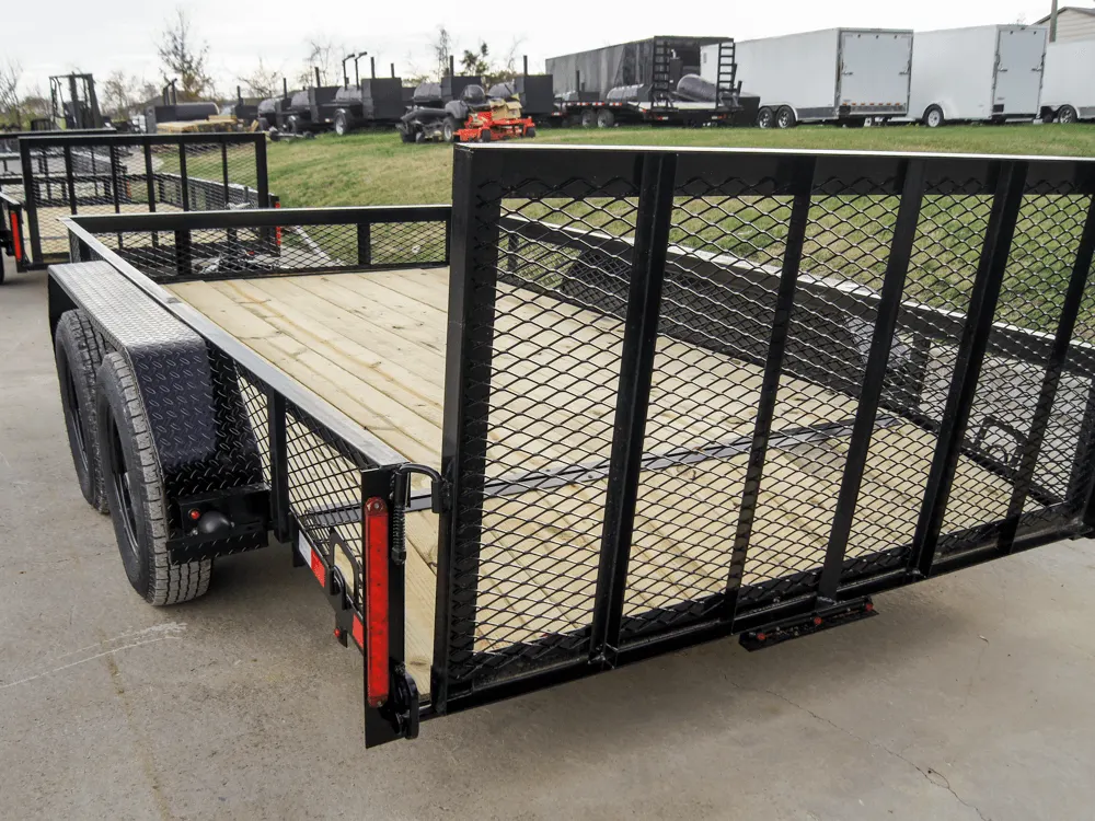 6.4×12 Dovetail Utility Trailer with 1ft Mesh Sides (2) 3,500lb Axles — view 12