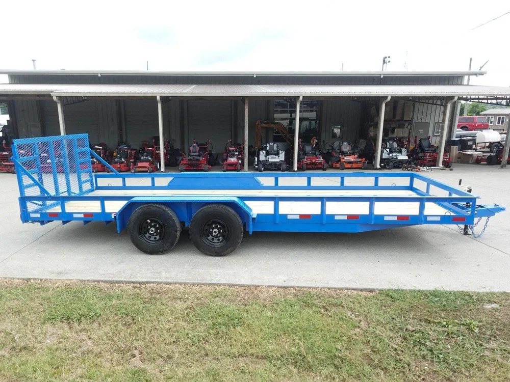 7×20 Heavy Duty Blue Straight Deck Utility Trailer (2) 5,200lb Axles with Brakes — view 6