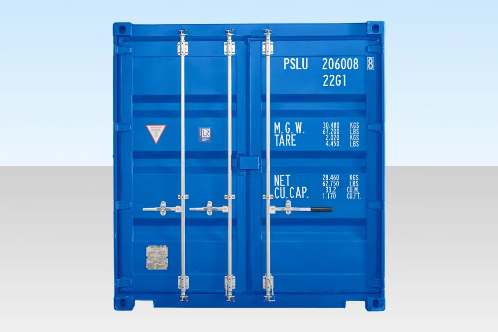 20-Fuß-Selfstorage-Container mit Bambusboden, blau (RAL 5010)