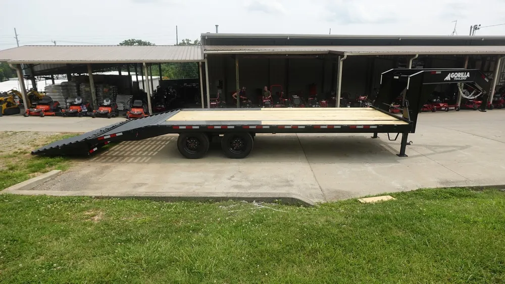 8.5×25 Gooseneck Deckover Dovetail Trailer (2) 10K Axles King Kong Ramps 20K GVWR — view 5