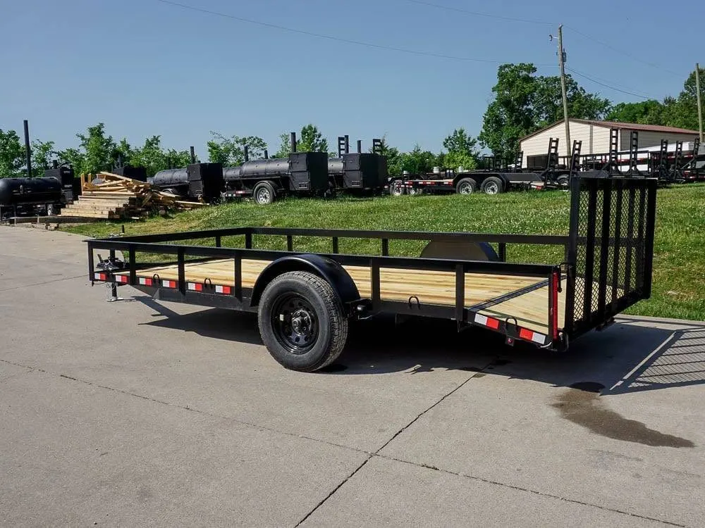7×14 Dovetail Utility Trailer 3500lb Axle — view 4