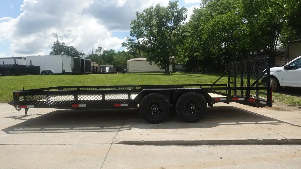 7×20 Heavy Duty Dovetail Utility Trailer Side Baskets (2) 5,200lb Axles Brakes — view 9