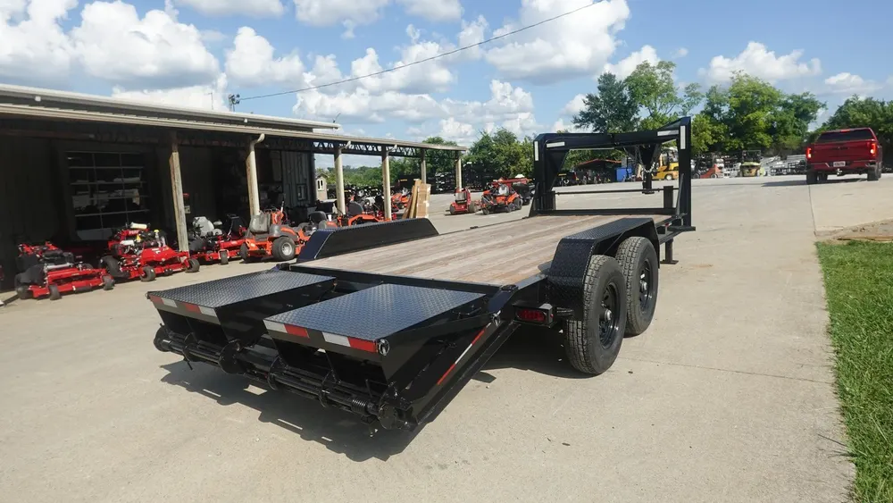 7×18 Gooseneck Equipment Trailer (2) 7K Axles & Mini King Kong Ramps 14k GVWR — view 8