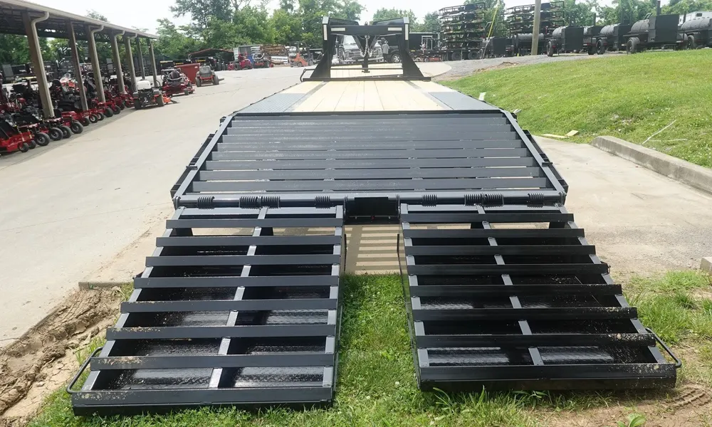 8.5×25 Gooseneck Deckover Dovetail Trailer (2) 10K Axles King Kong Ramps 20K GVWR — view 9