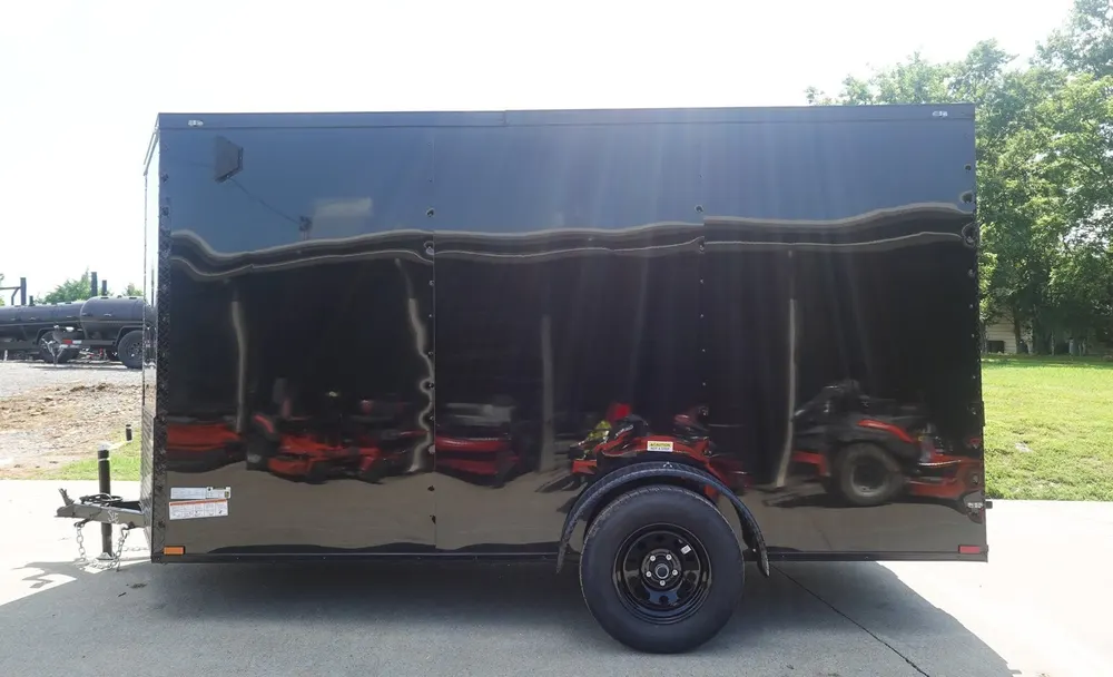 6×12 Enclosed Trailer Black — view 5