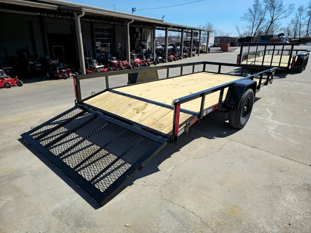 6’4″ x 14 Utility Trailer Dovetail With Gate Powder Coated 3,500lb Axle — view 4
