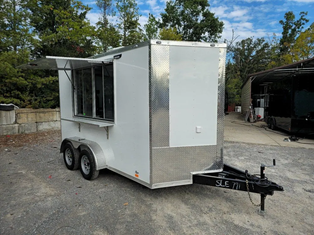 7′ X 12′ White Concession Trailer Food Event Catering — view 12