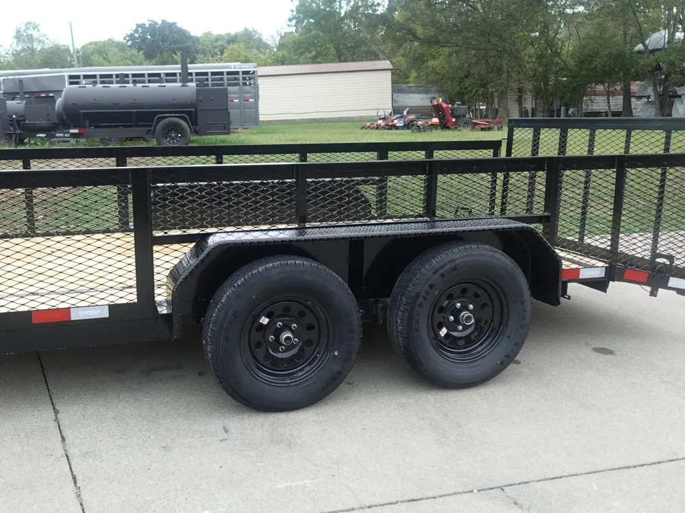 6.4×16 Dovetail Utility Trailer with Front Basket 2ft Mesh (2) 3500lb Axles — view 8