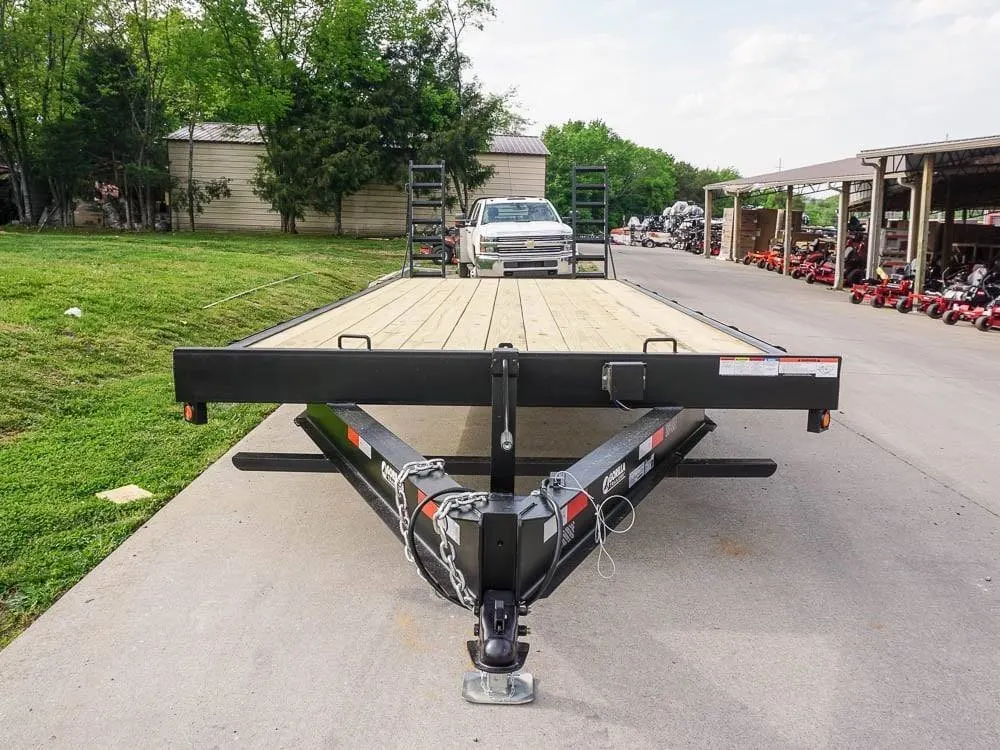 8.5×22 Deckover I-Beam Trailer (2) 5,200lb Axles Stand-Up Ramps — view 2