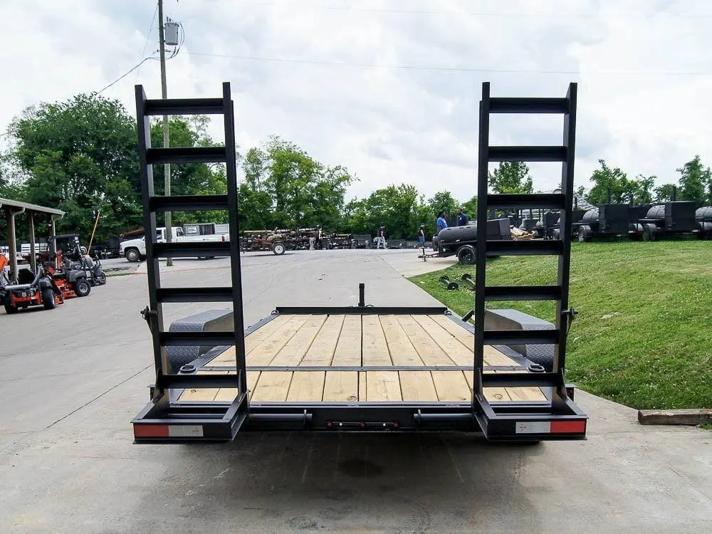 7×16 IBeam Equipment Trailer (2) 5200lb Axles with Stand-Up Ramps — view 5