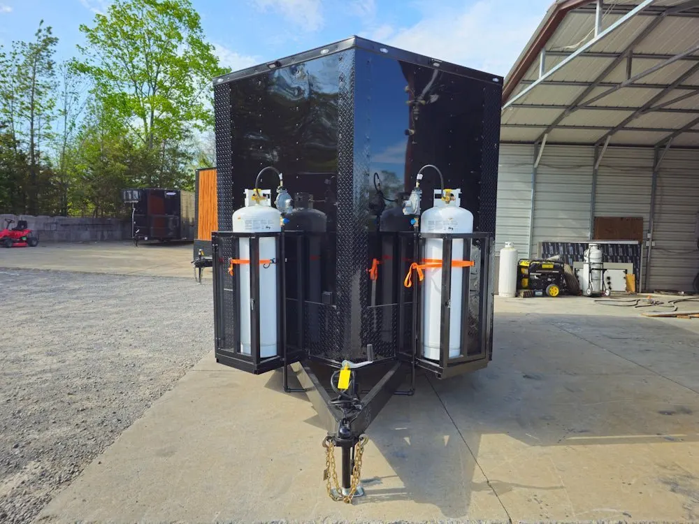 8.5′ X 12′ Black With Blackout Concession Trailer Food Event Outdoor Cooking — view 2