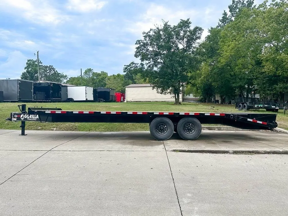 8.5×25 IBeam Deckover Trailer DoveTail (2) 7K Axles King Kong Ramps 14k GVWR — view 3