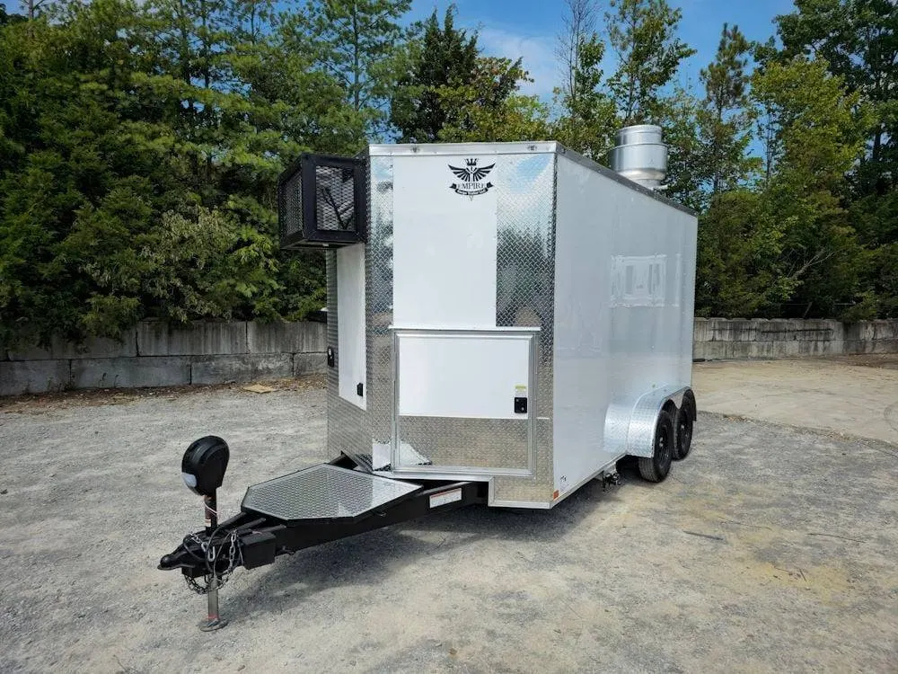 7′ X 14′ White Concession Trailer Food Event Catering — view 3