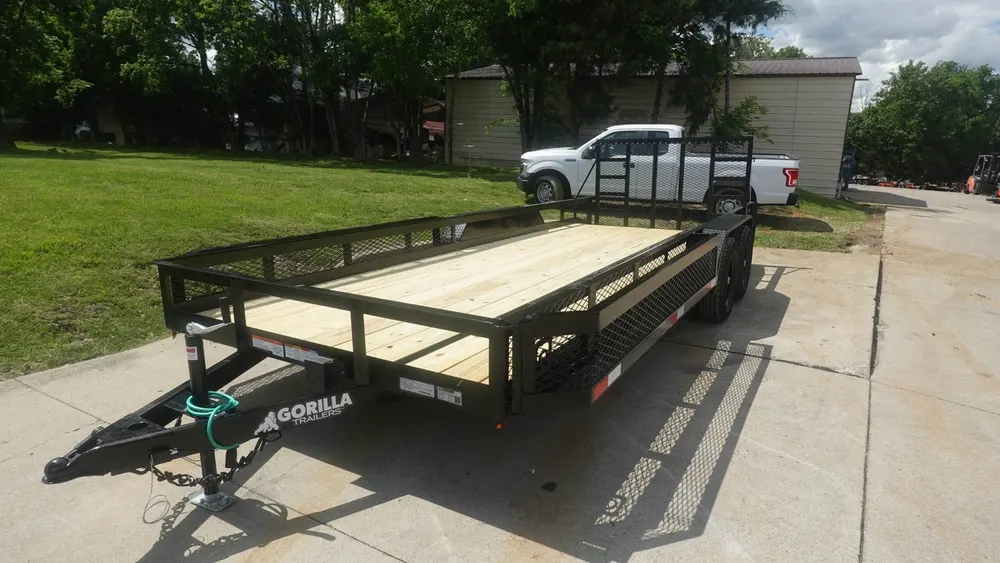 7×20 Heavy Duty Dovetail Utility Trailer Side Baskets (2) 5,200lb Axles Brakes — view 10