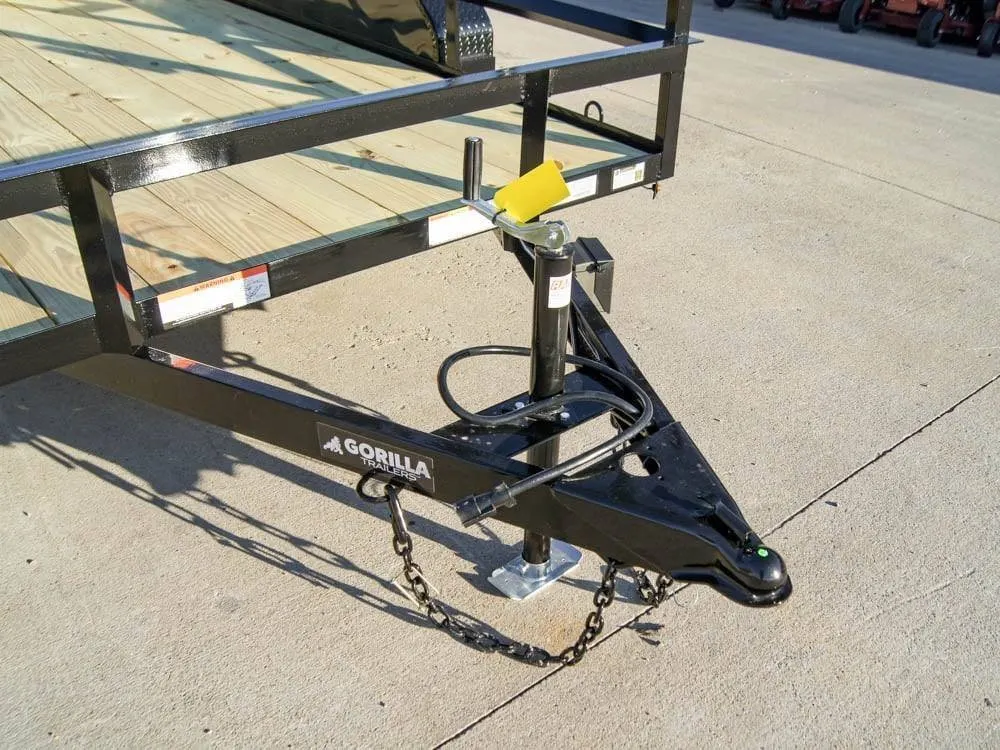 6.4×12 Straight Deck Utility Trailer 4.5ft Ladder Racks (2) 3,500lb Axles — view 9