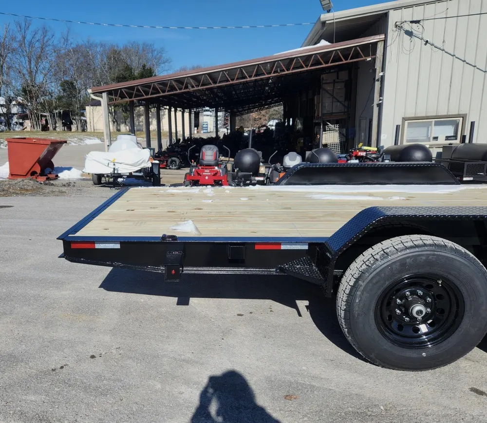 7×20 Gooseneck Equipment Trailer (2) 7K Axles Straight deck No Ramps 14K GVWR — view 4