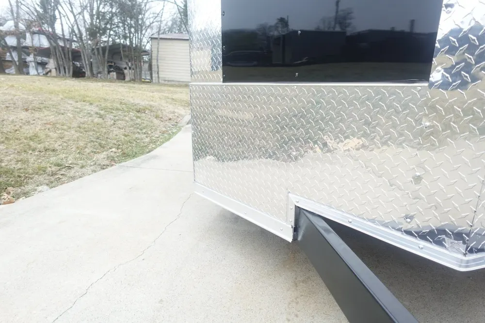 7×20 Black V-nose Hybrid Enclosed Trailer (2) 7K Axles — view 9
