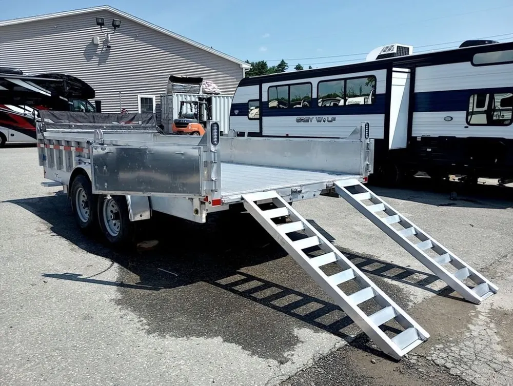 2025 Mission Trailers 7×16 14K Aluminum Hydraulic Dump w/Ramps, HD D-Rings, Barn Doors, Tarp Kit — view 9