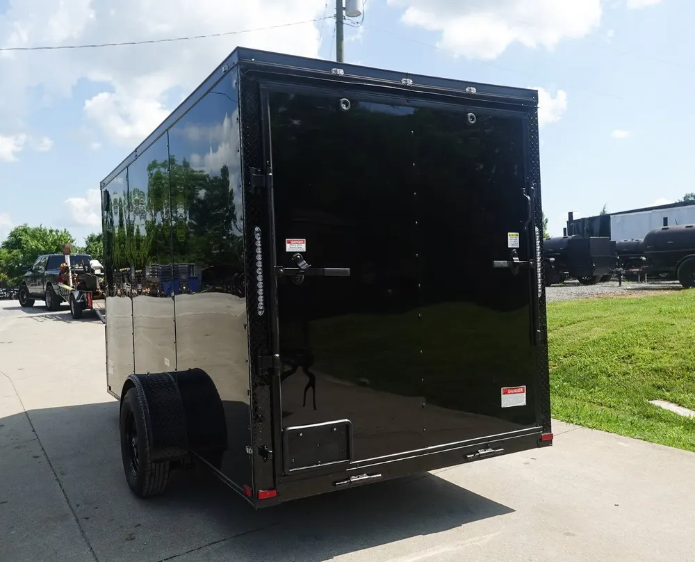 6×12 Enclosed Trailer Black — view 8