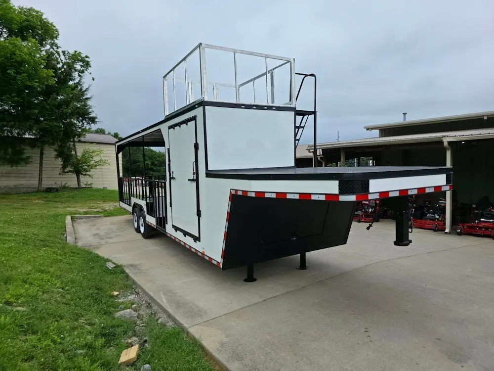 8.5″ X 38″ White Custom  and Equipment Trailer — view 10