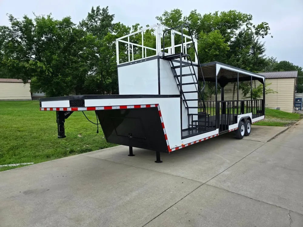 8.5″ X 38″ White Custom  and Equipment Trailer — view 3