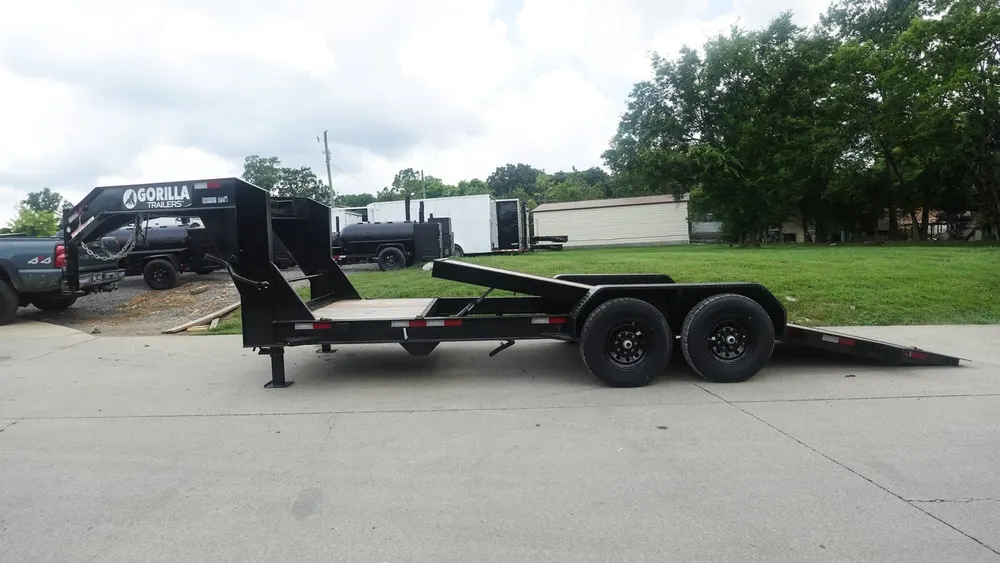 7×20 Gooseneck Tilt Car Hauler Trailer (2) 7K Drop Axles with Brakes 14K GVWR — view 10