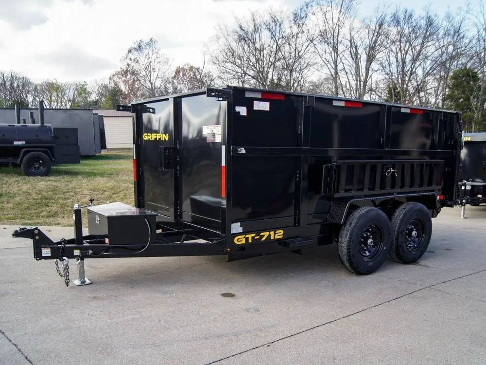 7×12 Hydraulic Dump Trailer with 3ft Sides (2) 6K Axles — view 4