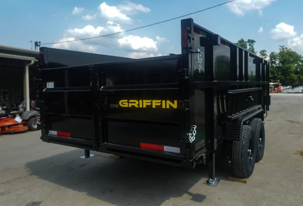 7×16 Telescopic Dump Trailer with 4ft Sides (2) 7K Axles 14k GVWR — view 12
