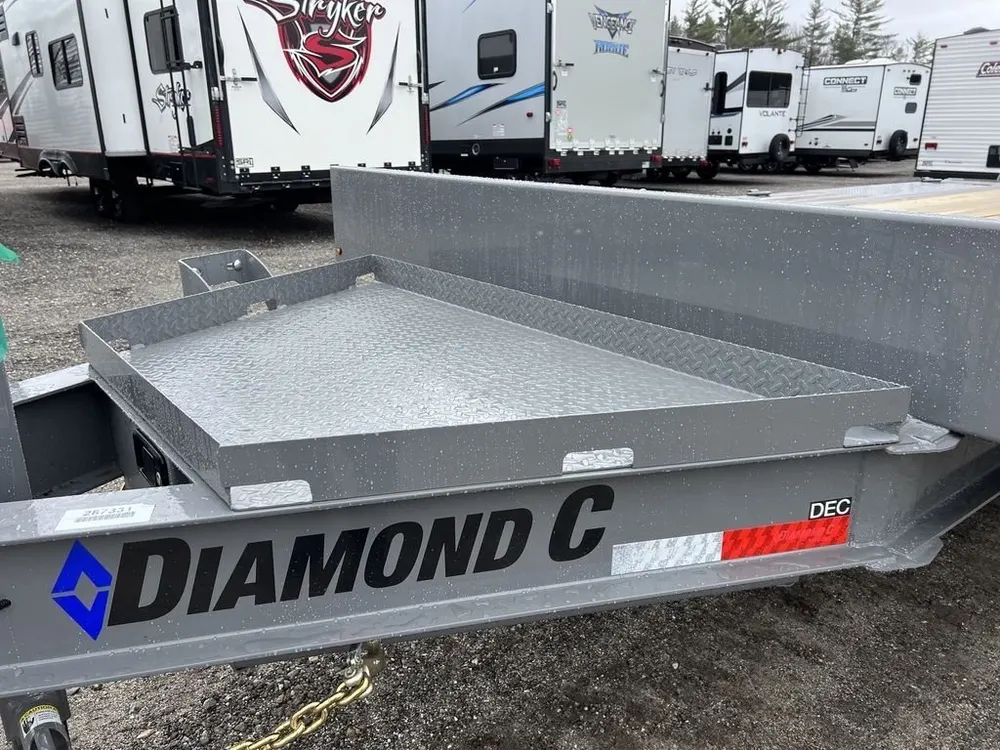 2024 Diamond C 8.5×20 20K Deckover Equipment Trailer w/ 72” Flip-Knee Ramps — view 7