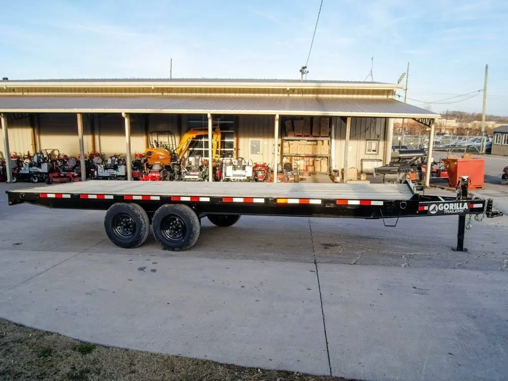 8.5×22 Straight Deckover Trailer (2) 7K Axles with Slide Out Ramps — view 8