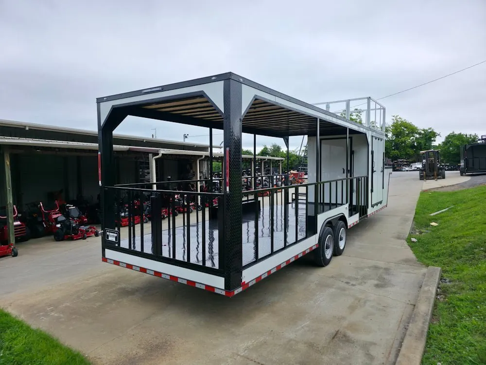 8.5″ X 38″ White Custom  and Equipment Trailer — view 8