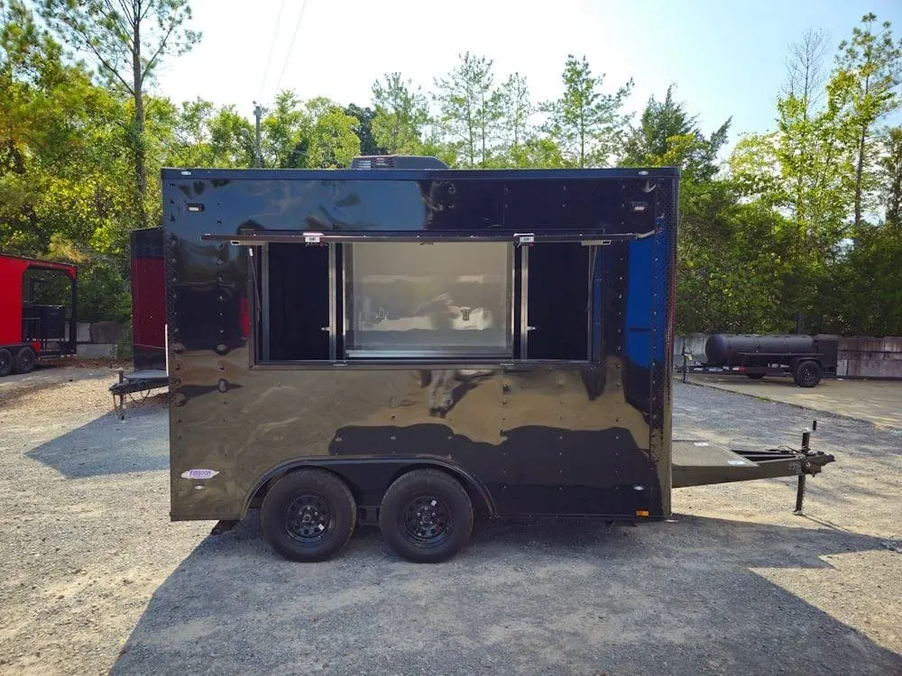 8.5′ X 12′ Black Marketing and Merch Concession Trailer — view 8