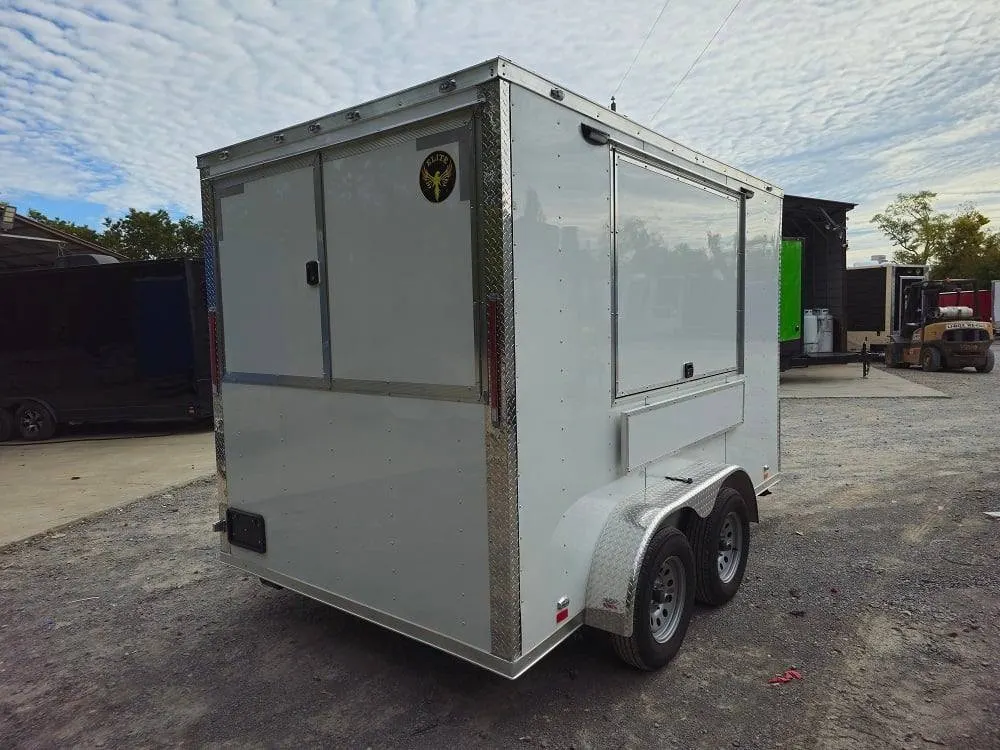 7′ X 12′ White Concession Trailer Food Event Catering — view 7