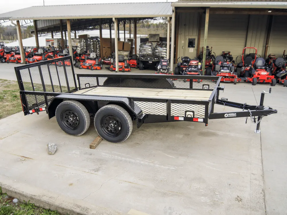 6.4×12 Dovetail Utility Trailer with 1ft Mesh Sides (2) 3,500lb Axles — view 7