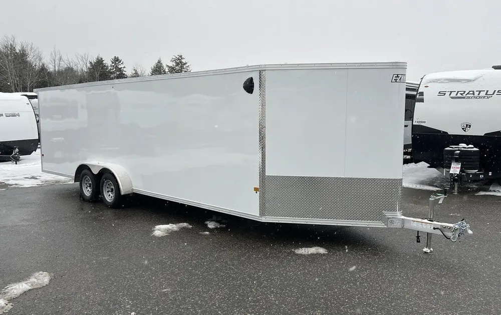 2024 E-Z Hauler 7×24 Aluminum 4-Place Drive In/Out w/Tapered Ramps, Rear Canopy — view 6