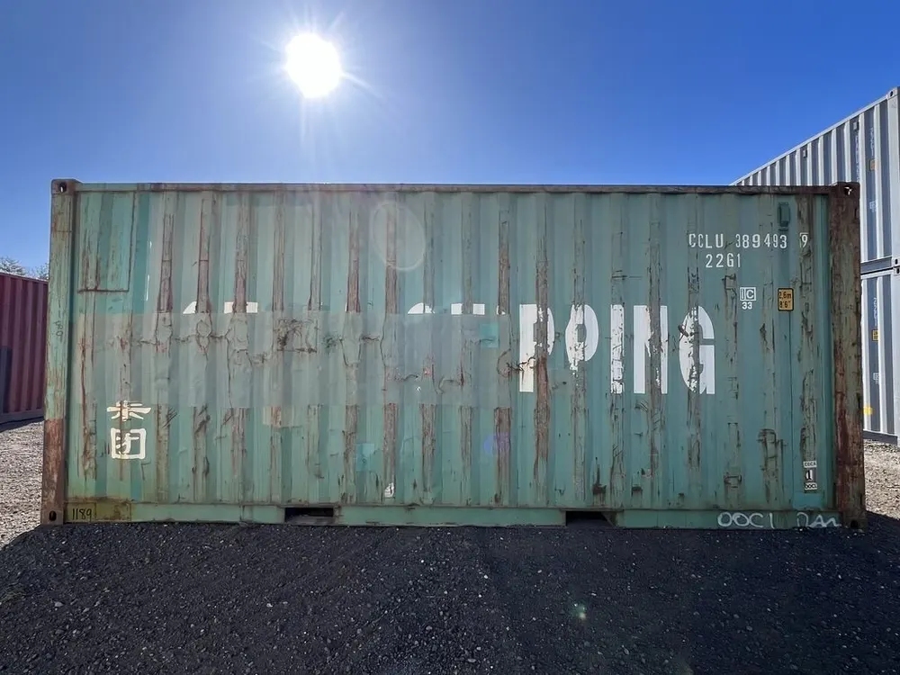 20-Fuß-Lagercontainer Standardhöhe, petrol, WWT