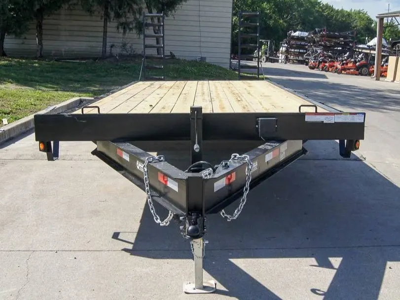 8.5×20 Deckover I-Beam Trailer (2) 5,200lb Axles Stand-Up Ramps 10k GVWR — view 2