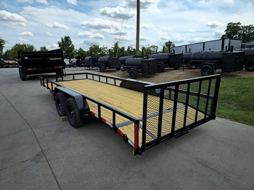 7×20 Utility Trailer Dovetail Powder Coated (2) 3500lb Axles 7k GVWR — view 7