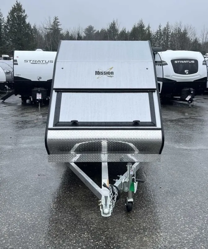 2024 Mission Trailers 60×12 Aluminum Single Place Crossover w/Galvanized Package, Rear Canopy — view 4