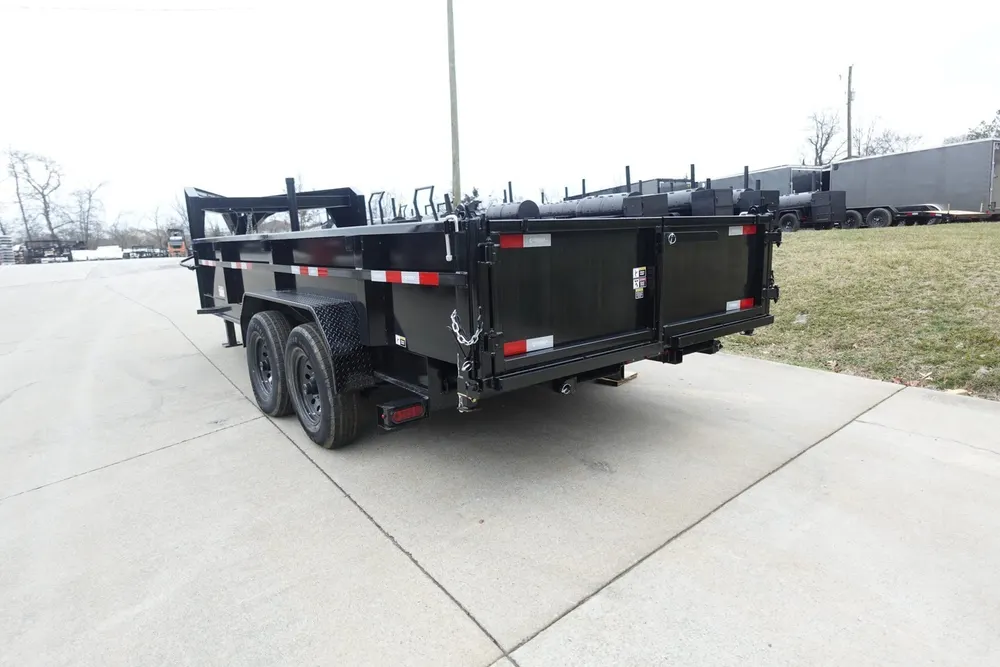 7×16 Gorilla Telescopic Gooseneck IBeam Dump Trailer 2ft Sides (2) 7K Axles — view 5
