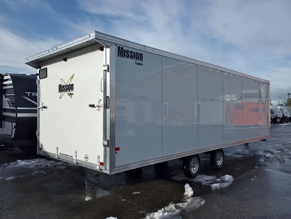 2024 Mission Trailers 101×24 Aluminum 4/5-Place Drive In/Out Deckover w/Galvanized Pkg, Canopy — view 8