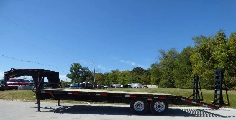 Equipment Trailer 8.5′ x 25′ – Gooseneck Flatbed Car Hauler — view 11