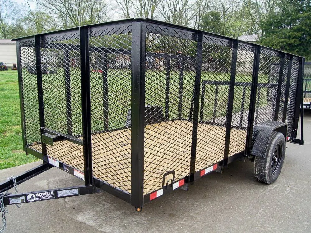 6.4×12 Dovetail Utility Trailer with 4ft Mesh Sides 3,500lb Axle — view 11