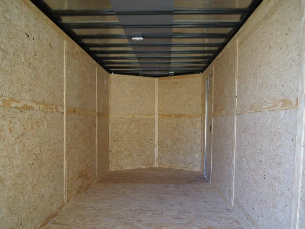 7×20 Enclosed Trailer White – Silver ATP Barn Door (2) 3500lb Axles — view 12