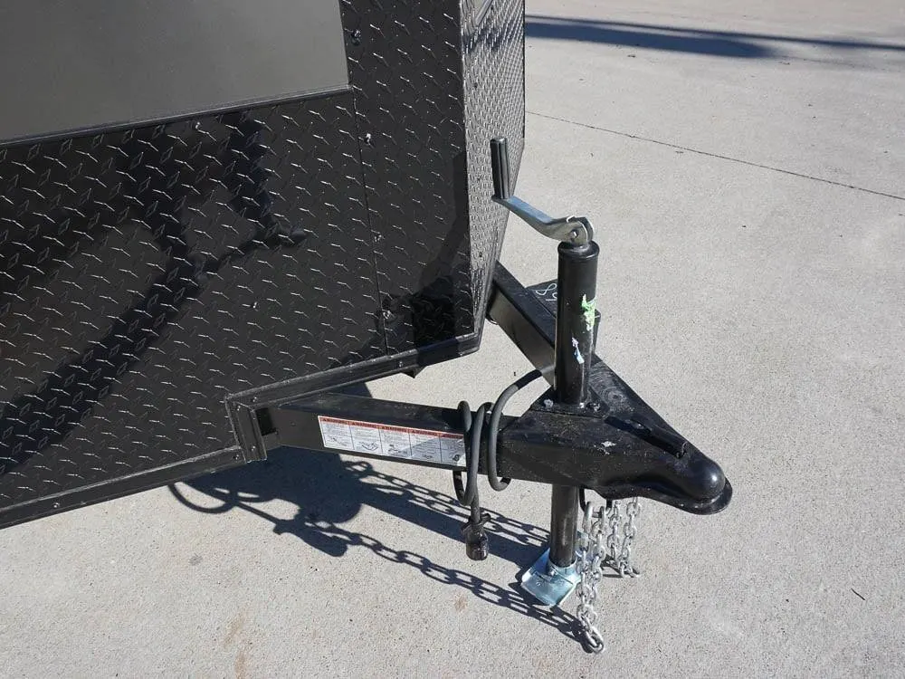 7×16 Enclosed Trailer Charcoal V-Nose Blackout Package Tandem Axle Storage — view 9