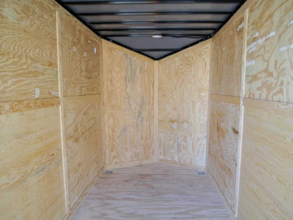 6×14 White Slant Top V-Nose Enclosed Trailer 3,500lb Axle — view 10